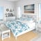 Designart 'Pattern of Blue Starfish' Coastal Bedding Set - Duvet Cover & Shams